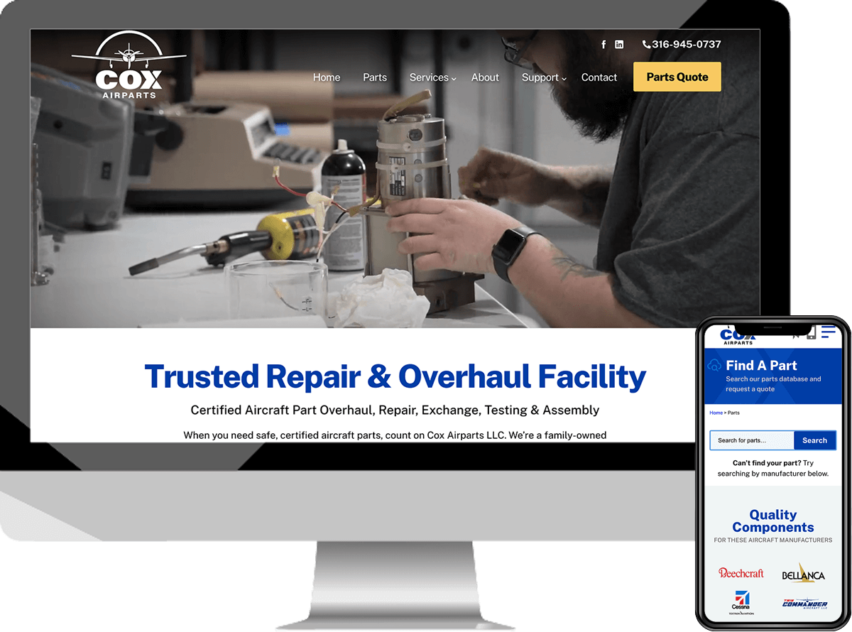 Cox Airparts Web Design