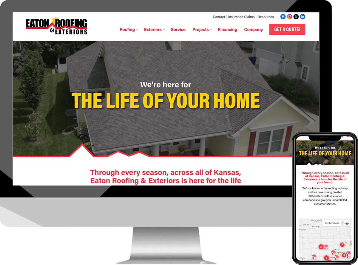 Eaton Roofing Web Design